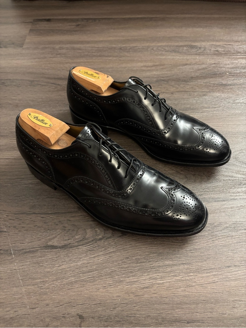 Johnston & Murphy Black Wingtip Shoe